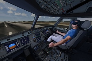 Motion 4D Simulator - A320, B737 & F18 direkt am Flughafen - Action-Flug mit VR Brille & patentiertem Motion-Sitz